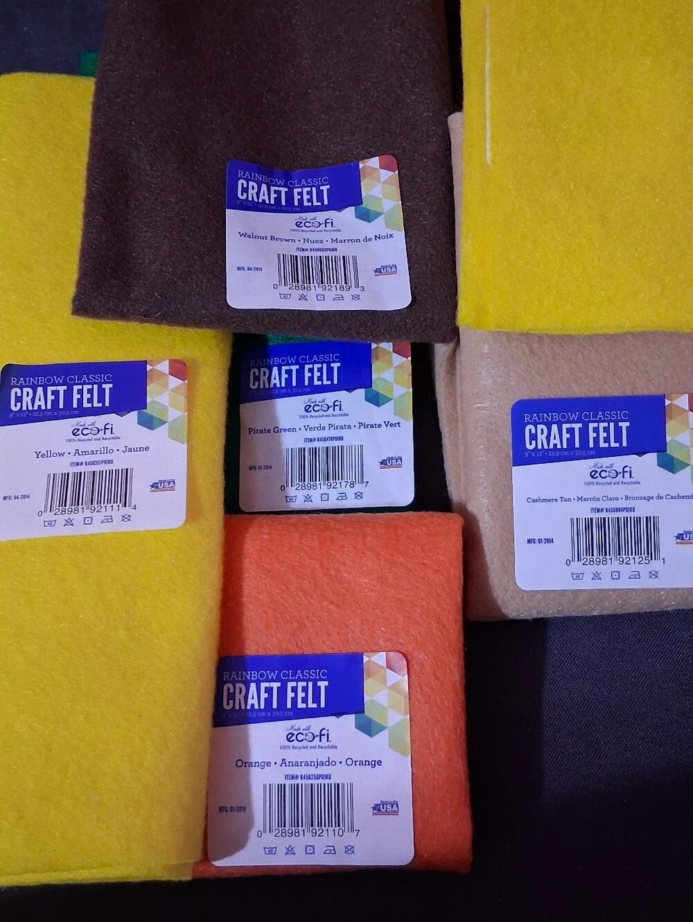 31 Pc Fall Craft Felt Sheet Bundle - Autumn Colors 9